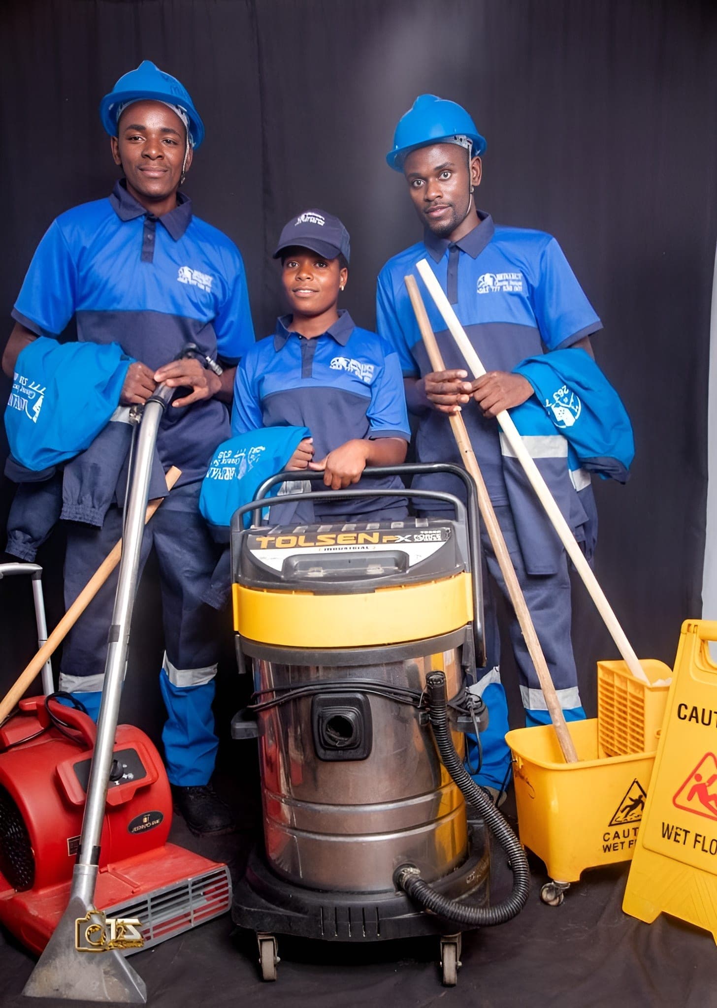 Brinancy cleaning crew ready for deployment with full equipment