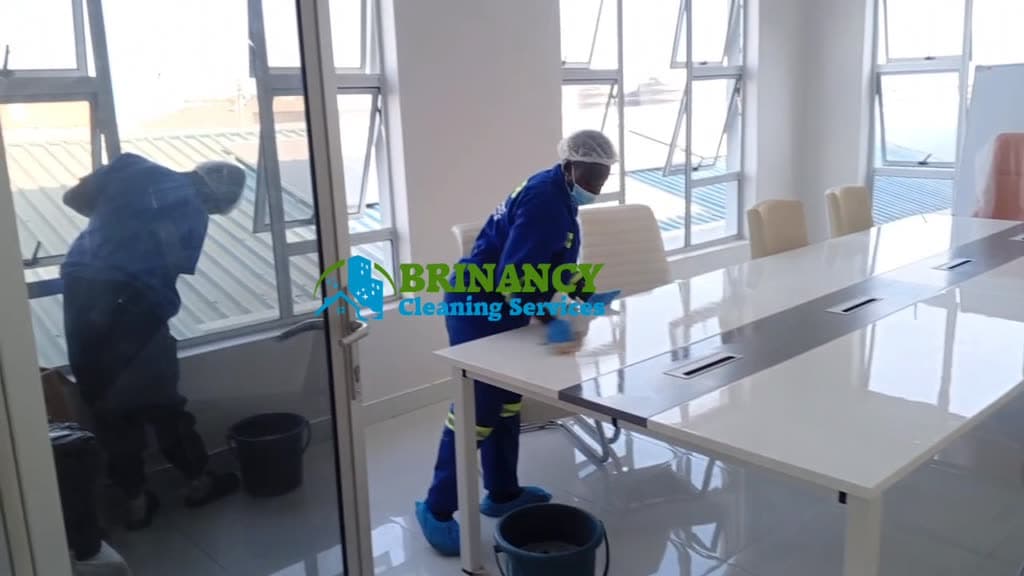 Office deep clean in progress